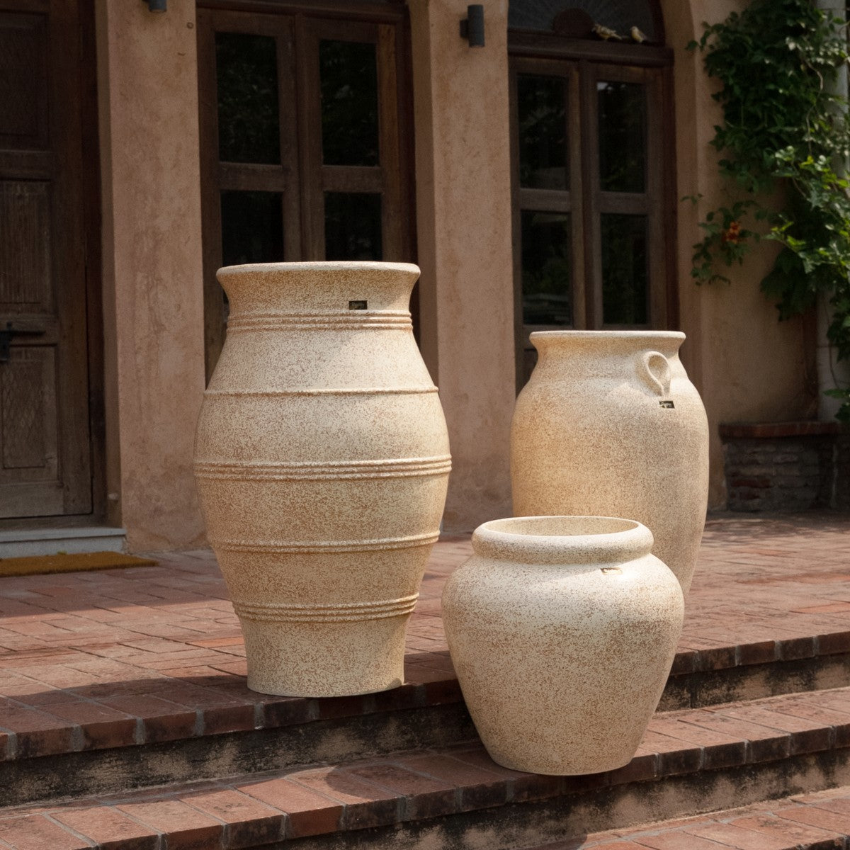 Roma Set of 3 Rustic Planters