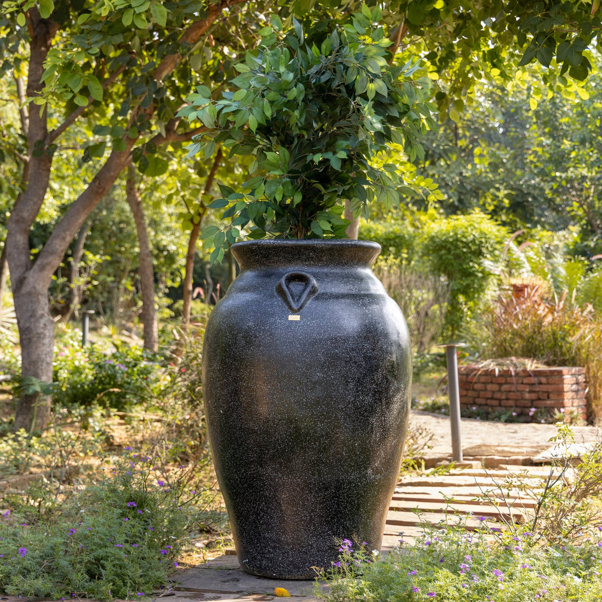 Amalfi Planter Large - Black - Ripples Home