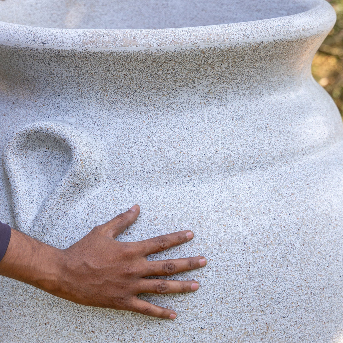 Amalfi Planter Large - Light Grey - Ripples Home