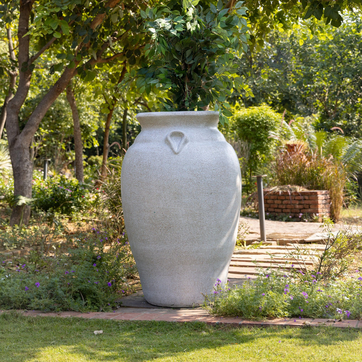 Amalfi Planter Large - Light Grey - Ripples Home