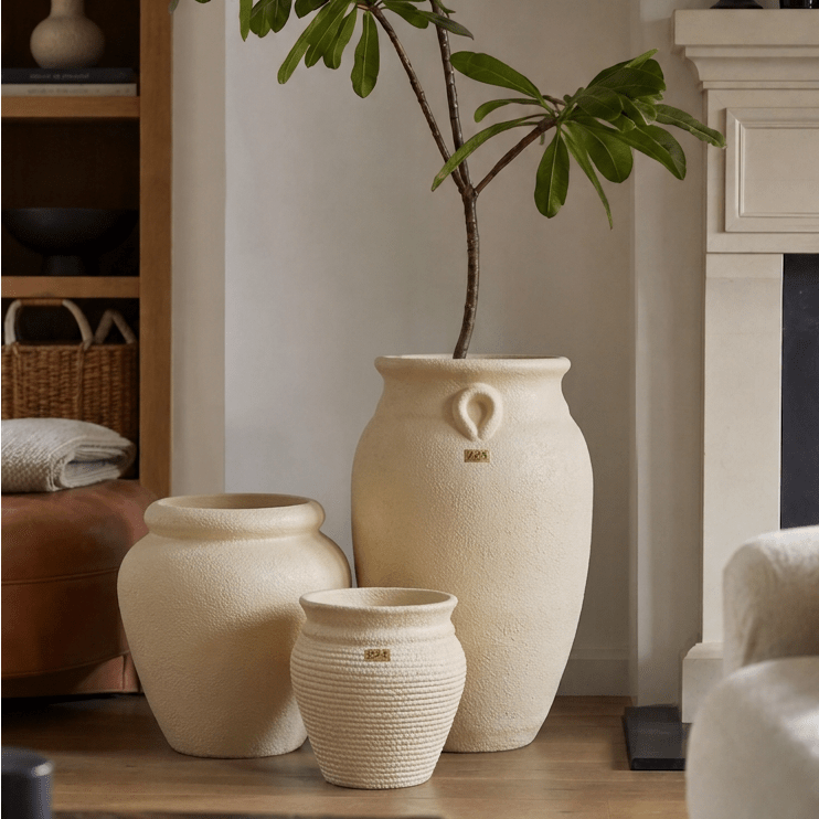 The Italian Trio - Set of 3 Planters in Off-White - Ripples Home