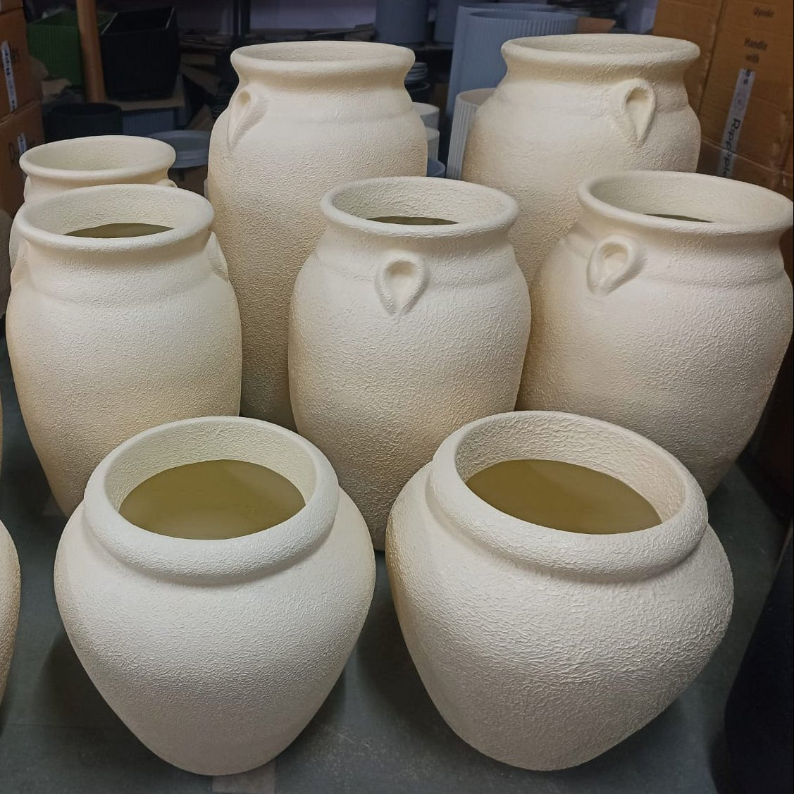 The Italian Trio - Set of 3 Planters in Off-White - Ripples Home