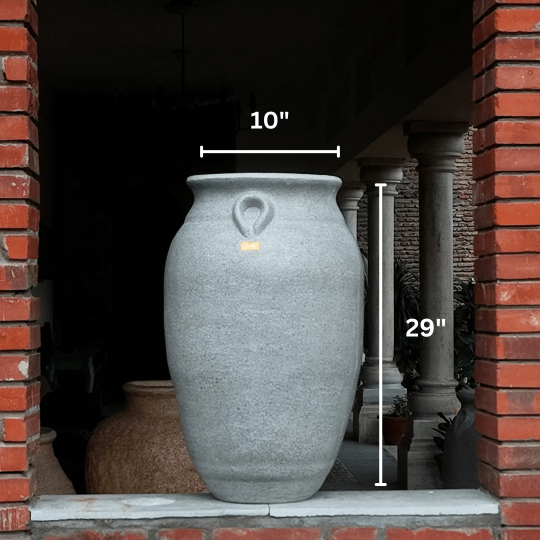 The Italian Trio - Set of 3 Rustic Planters in Light Grey - Ripples Home