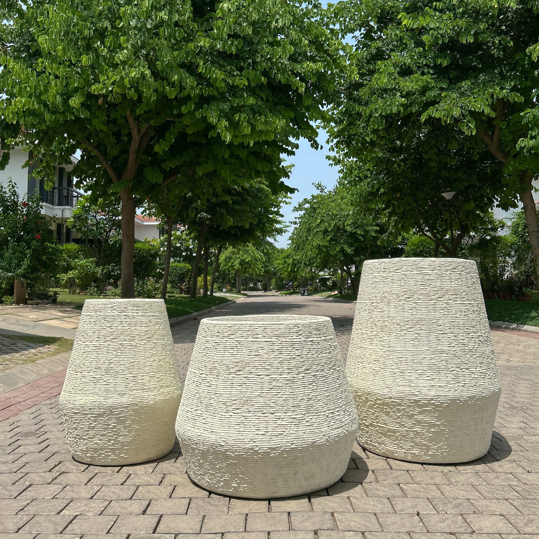 Beige Kai Planter 38" - Ripples Home