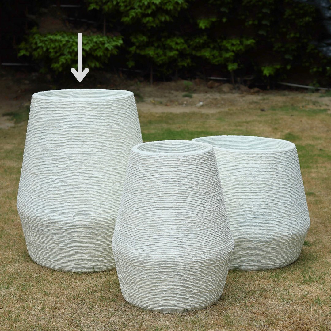 Beige Kai Planter 38" - Ripples Home