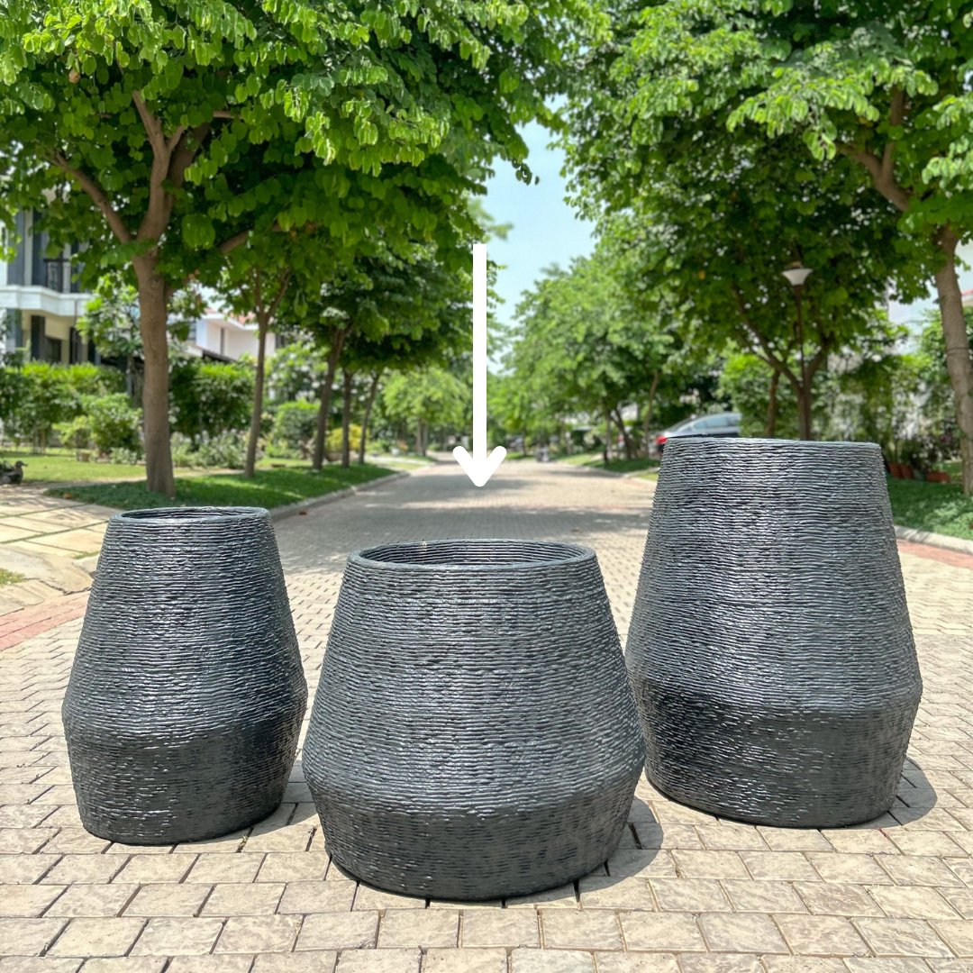 Black Kai Planter 27" - Ripples Home