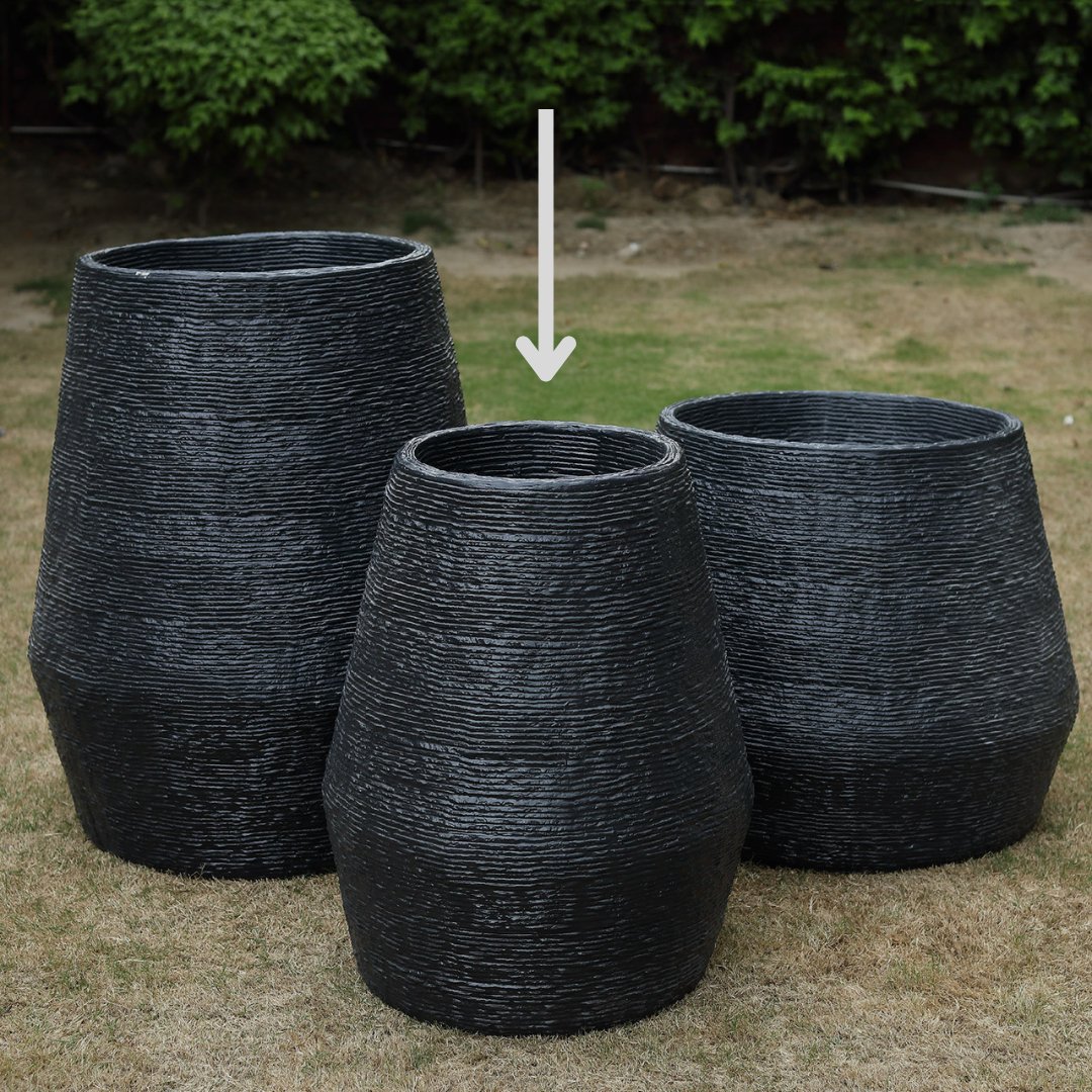 Black Kai Planter 30" - Ripples Home