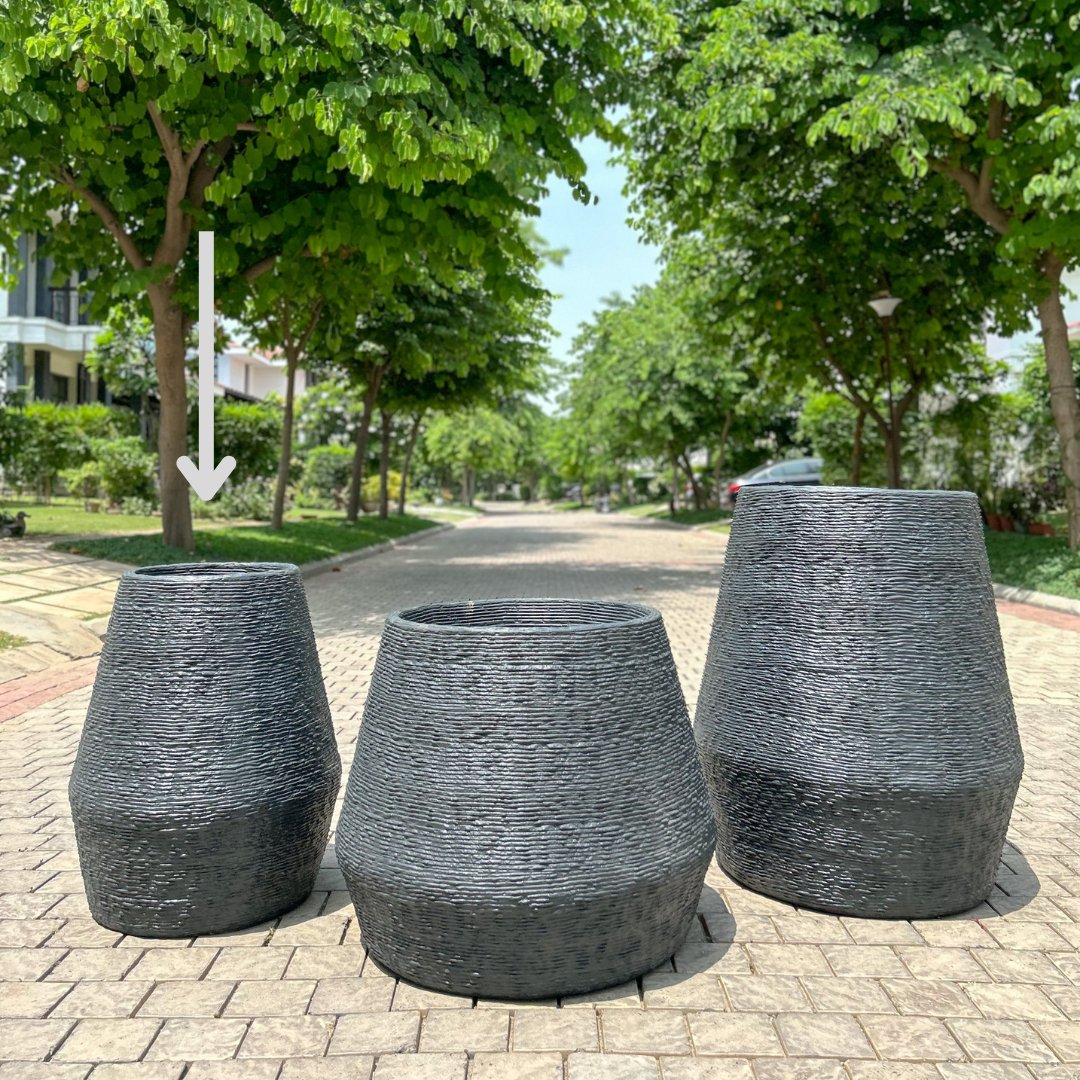 Black Kai Planter 30" - Ripples Home