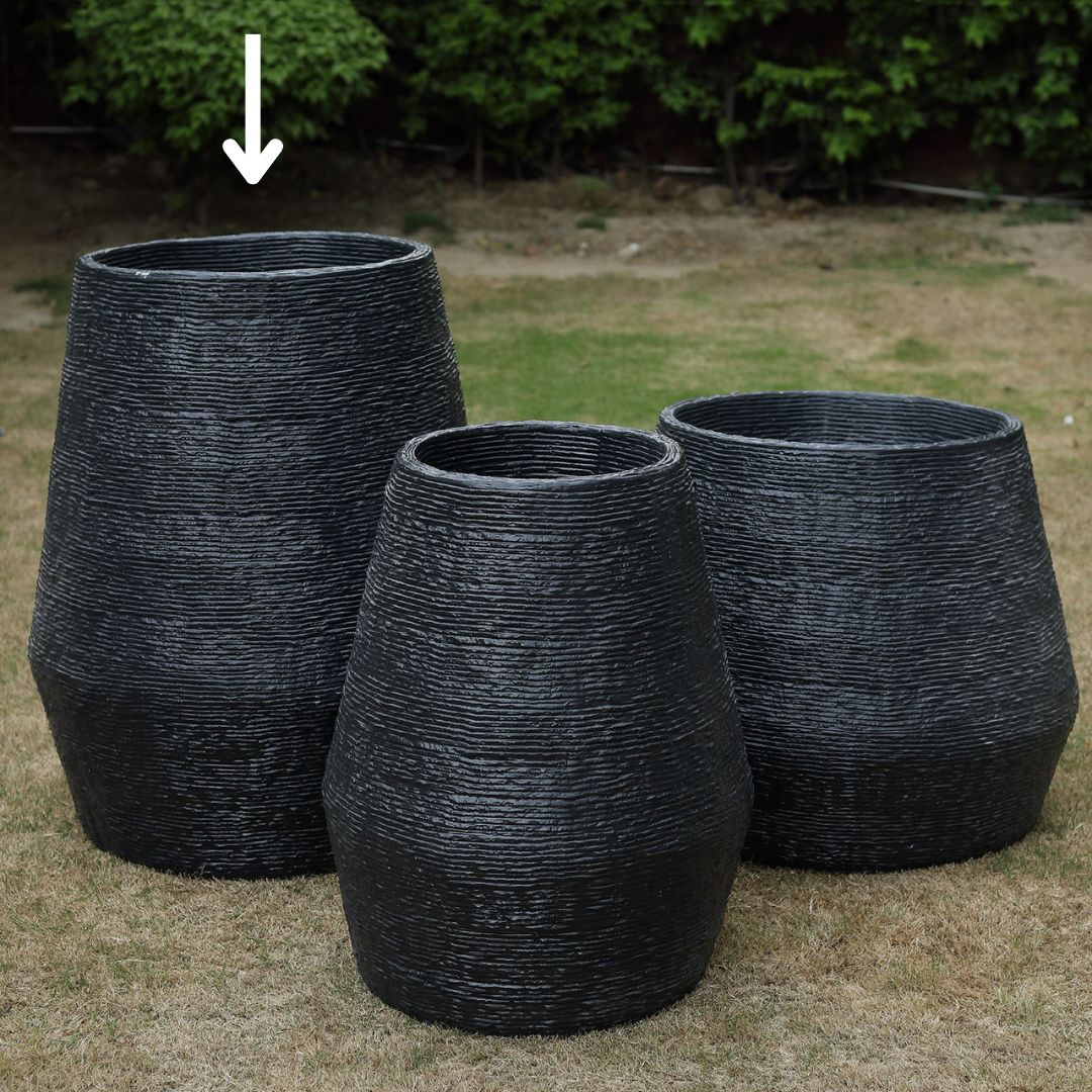 Black Kai Planter 38" - Ripples Home