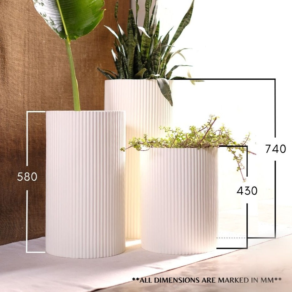 Large Midori Planter Tall (Set of 3) - Ripples Home