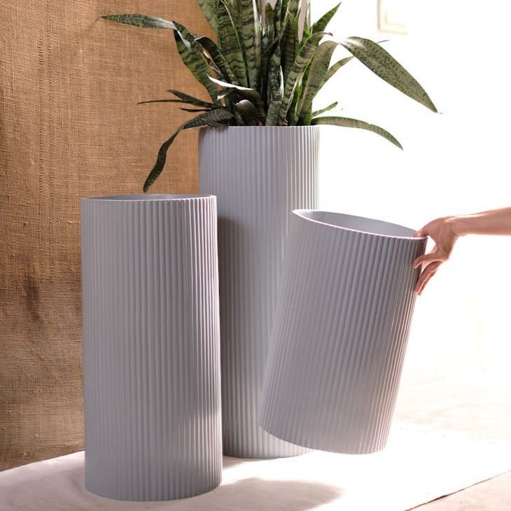 Medium Midori Planter Tall (Set of 3) - Ripples Home