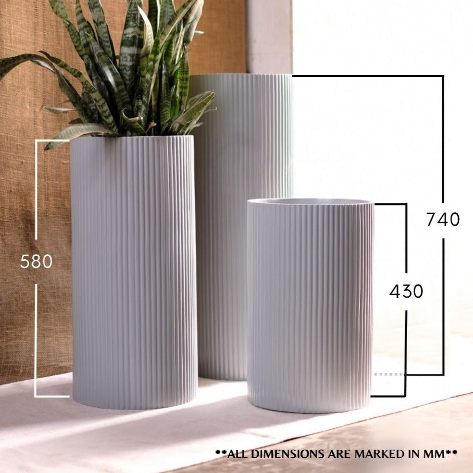 Medium Midori Planter Tall (Set of 3) - Ripples Home