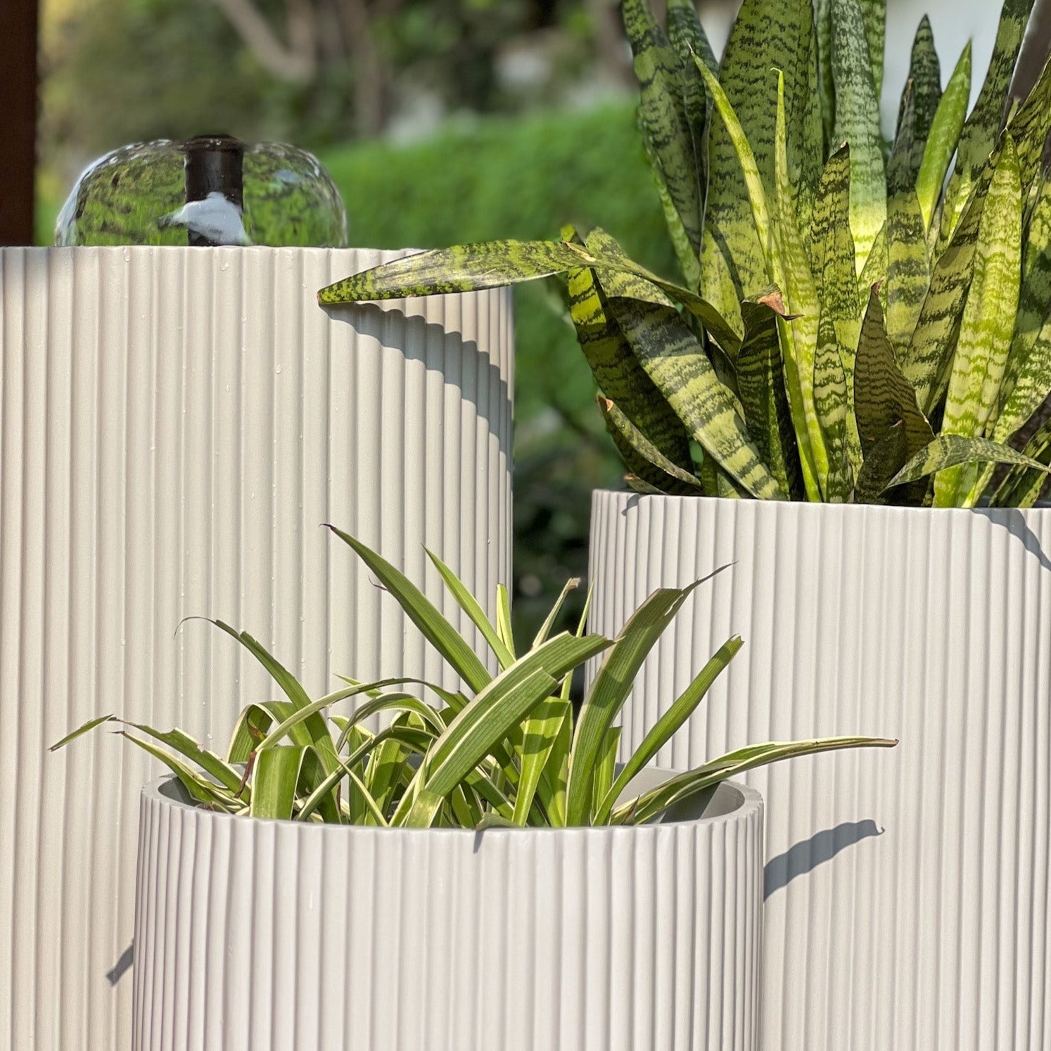 Midori Planter Tall with Fountain - Ripples Home
