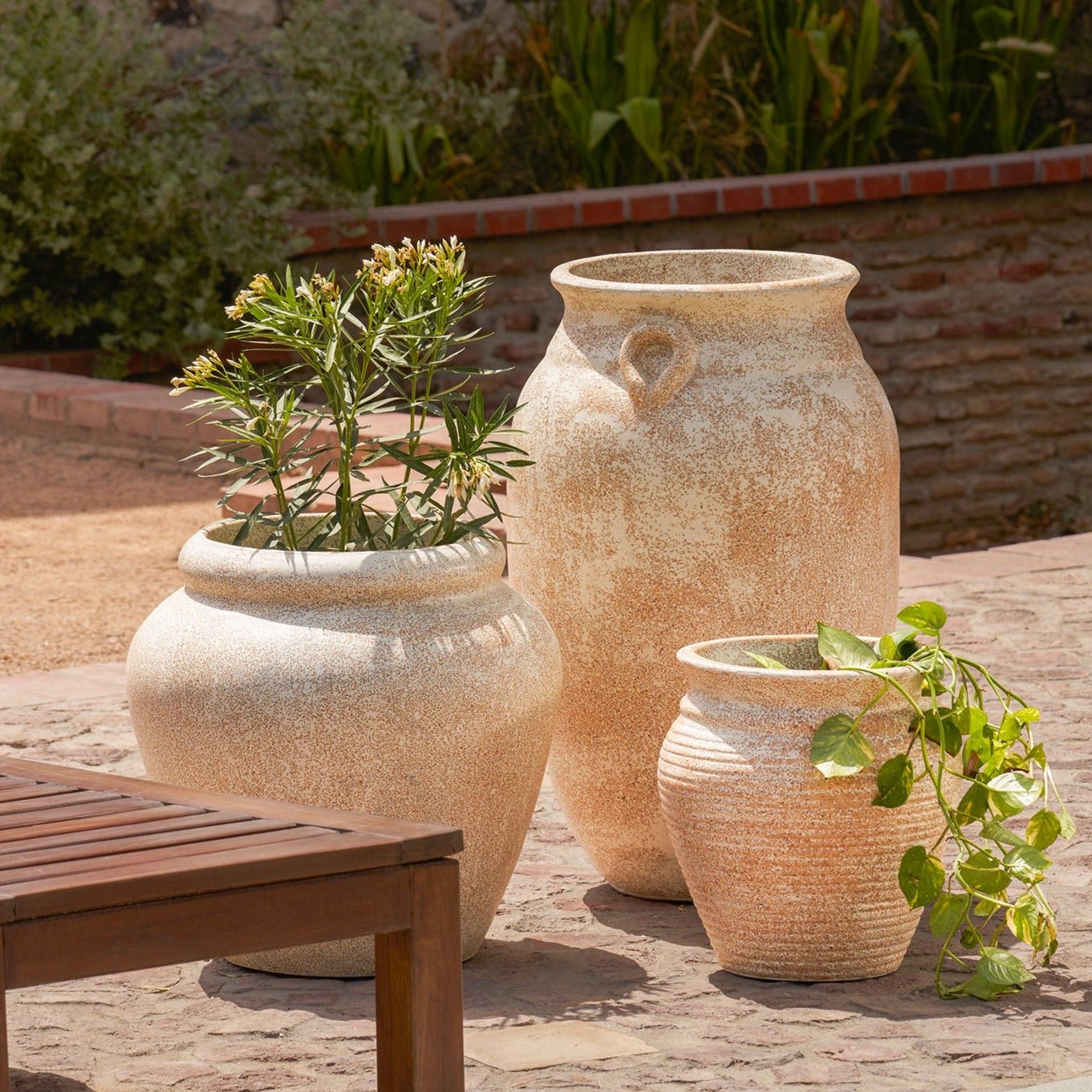 Amalfi Planter - Beige - Ripples Home