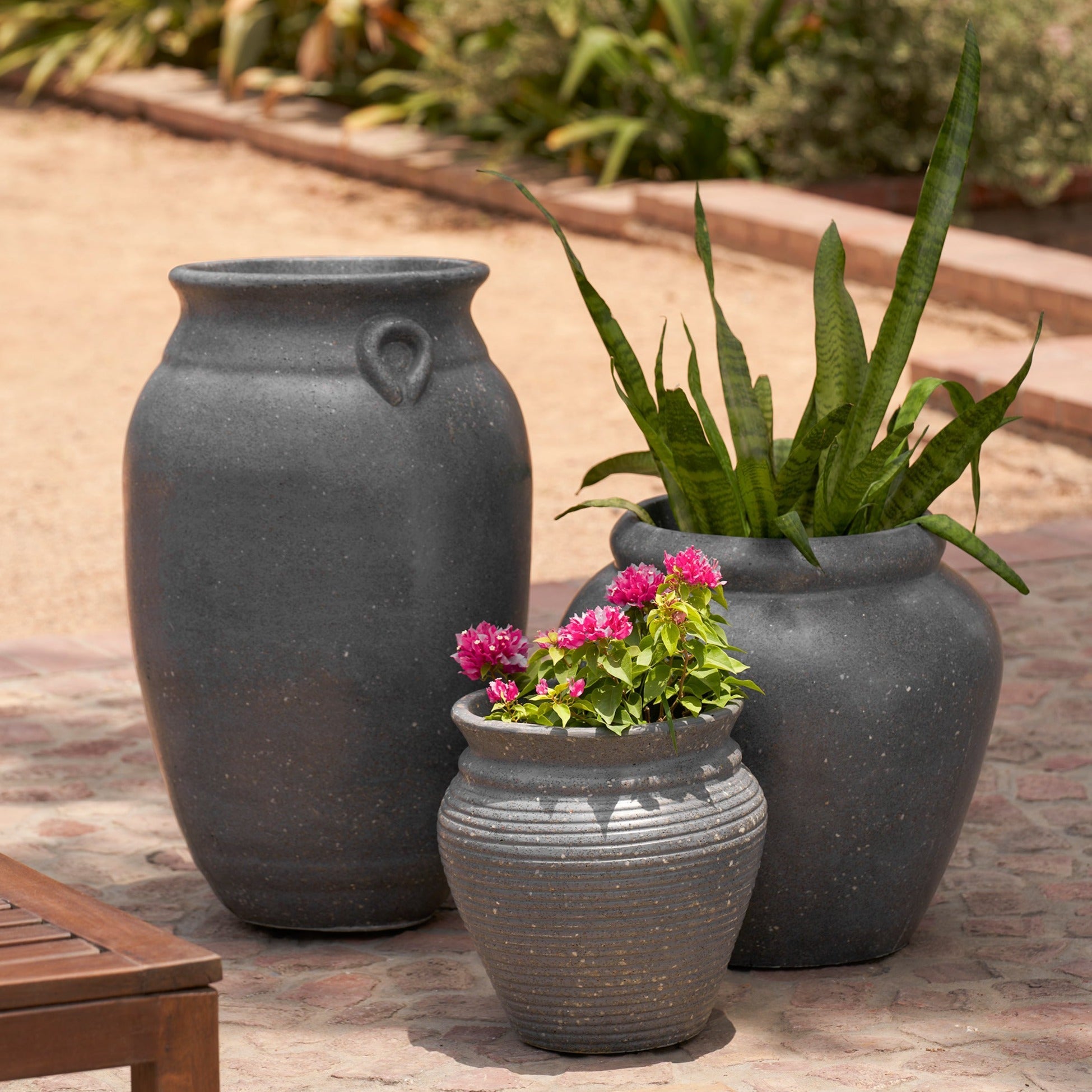 Amalfi Planter - Dark Grey - Ripples Home