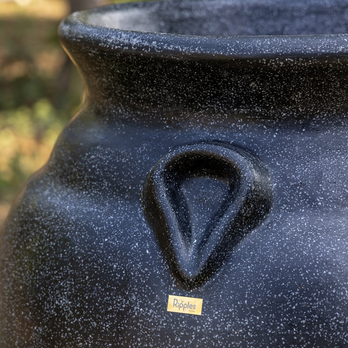 Amalfi Planter Large - Black - Ripples Home
