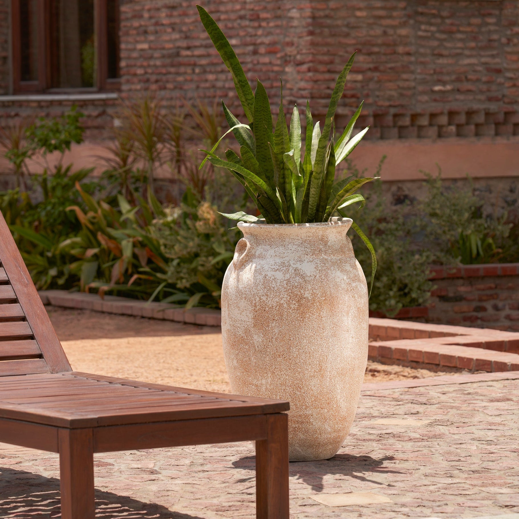 Pisa Set of 3 Rustic Planters in Beige - Ripples Home