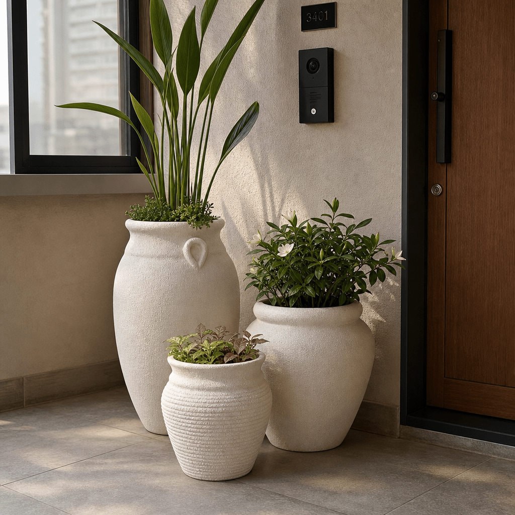 The Italian Trio - Set of 3 Planters in Off-White - Ripples Home