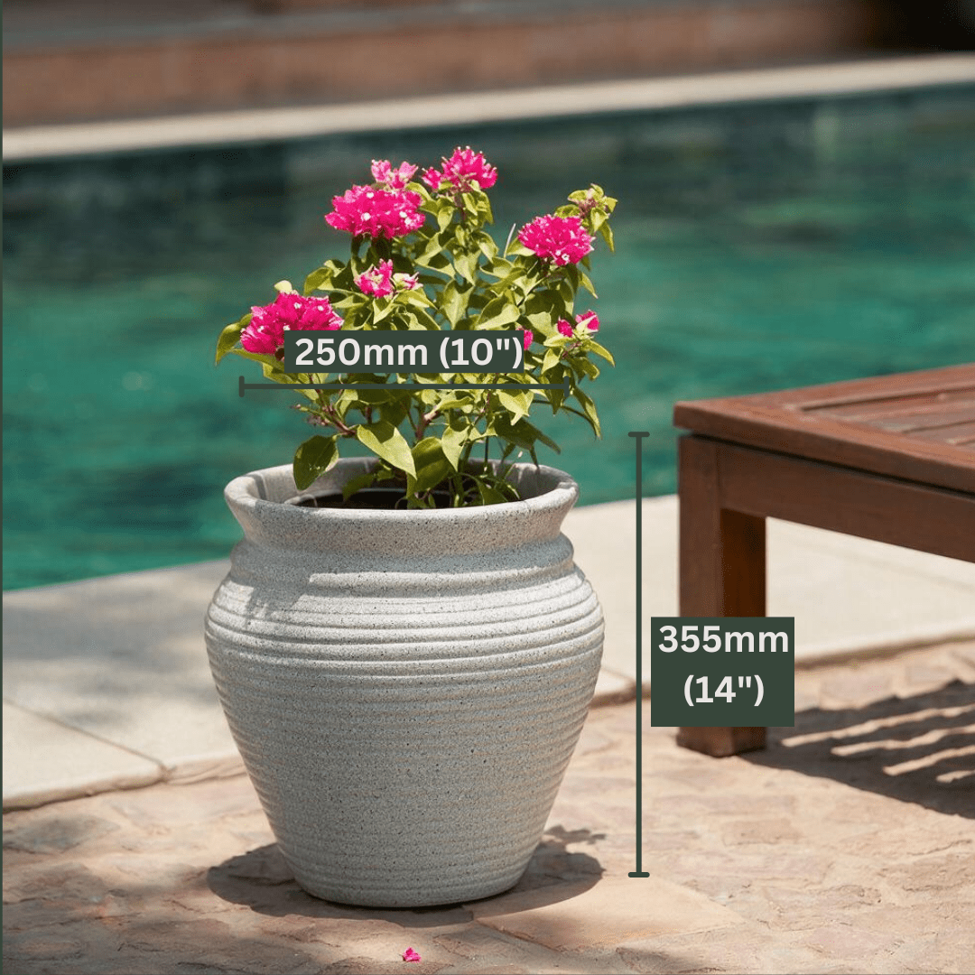 The Italian Trio - Set of 3 Rustic Planters in Light Grey - Ripples Home