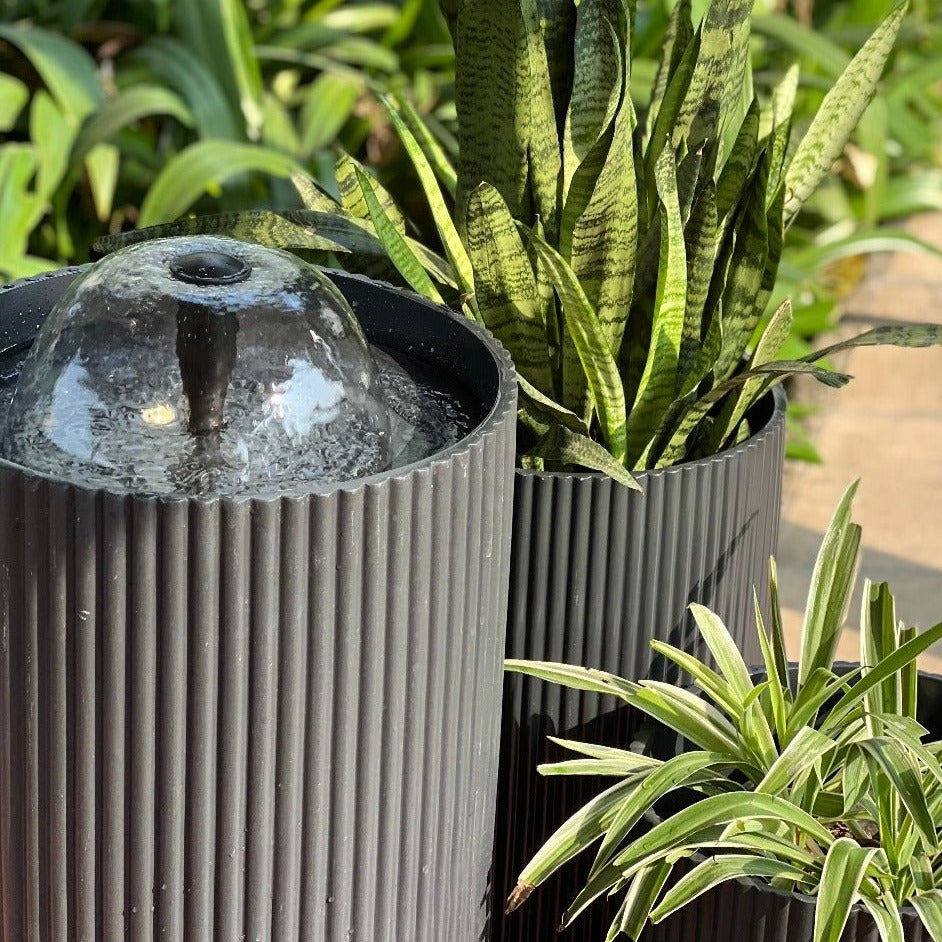 Midori Planter Tall with Fountain - Ripples Home