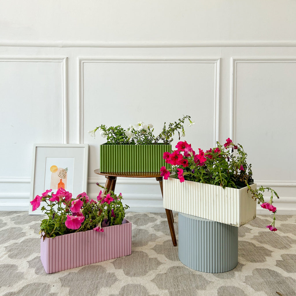 Small Midori Planter Box with Base (Set of 3 Planters)
